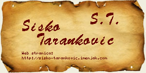 Sisko Taranković vizit kartica